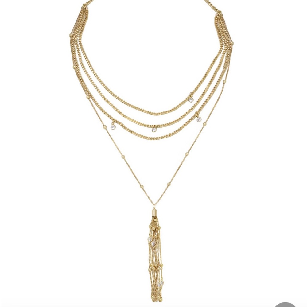 Ettika layered chain gold plated necklace